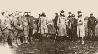 A scene from the 1914 Christmas truce A scene from the 1914 Christmas truce